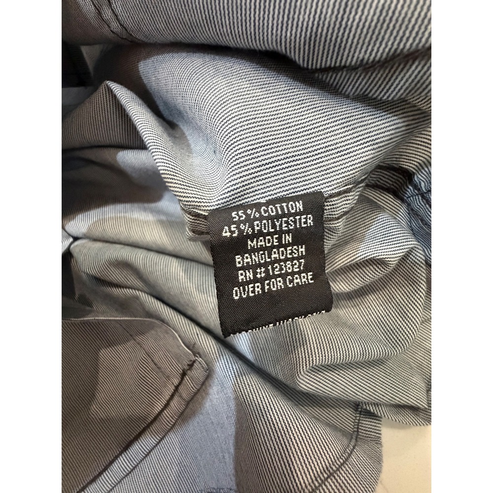 Drill Clothing Company Mens Small Blue White Striped Roll Tab Button Down Shirt - Picture 5 of 8